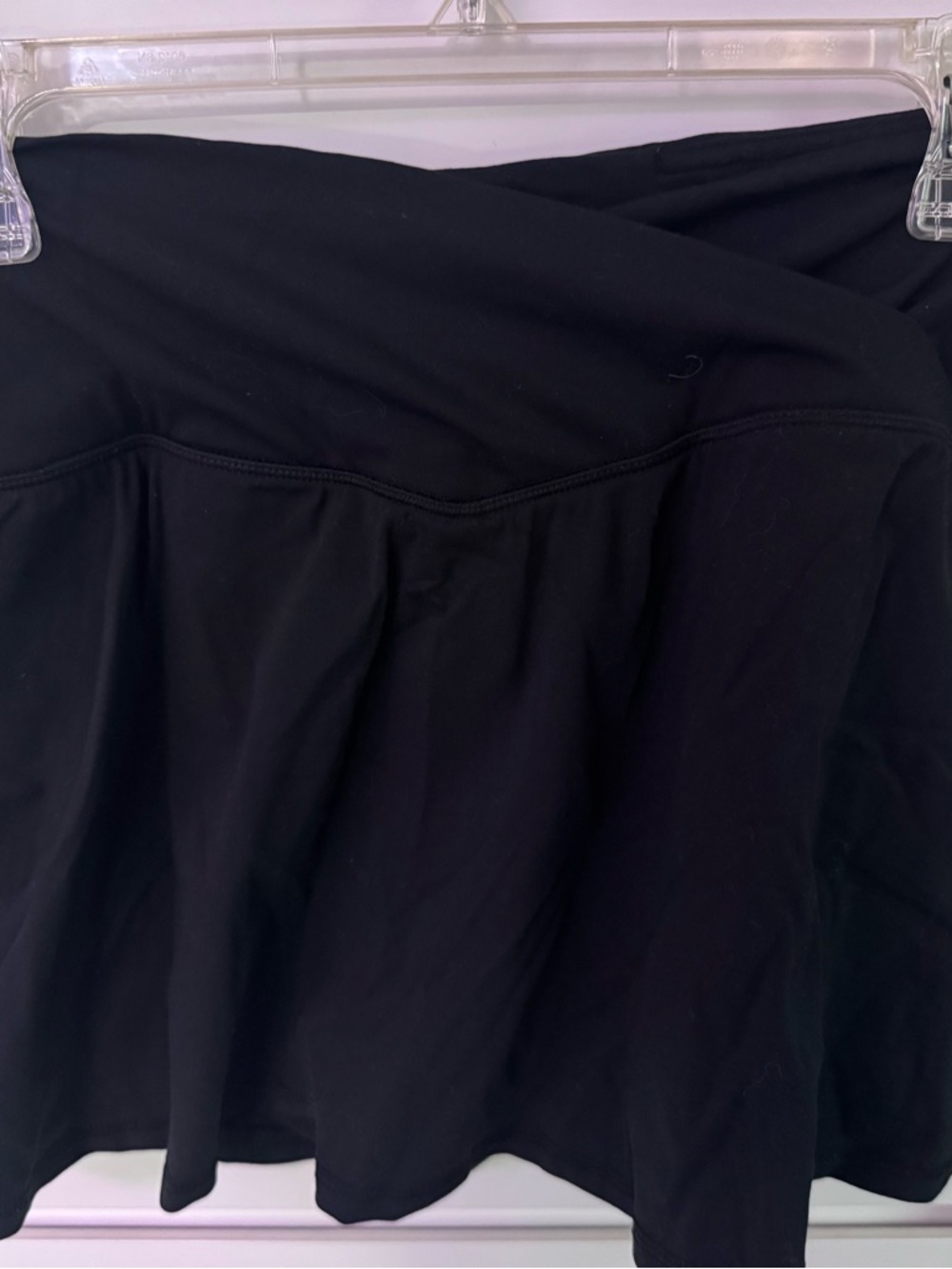 Black Wrap Waist Yoga Skort